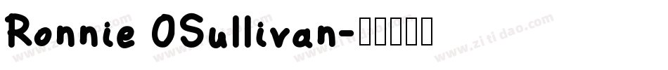 Ronnie OSullivan字体转换